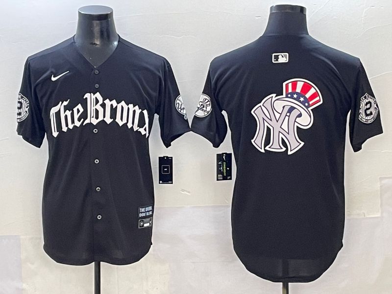 Men 2025 New York Yankees Blank Black Five generations Joint Name Nike MLB Jersey style 16->new york yankees->MLB Jersey